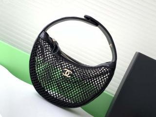 【AP4575-1】 CHANEL シャネル バッグ コピー 25春夏 ポーチ メッシュ & シャイニー ラムスキン レディース ハンドバッグ