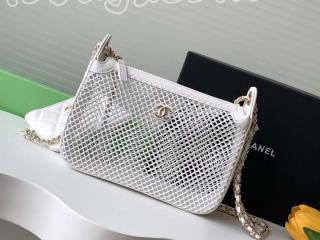 AP4572-2 シャネル バッグ スーパーコピー CHANEL 25春夏 チェーン クラッチ バッグ メッシュ & シャイニー ラムスキン レディース ショルダーバッグ