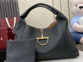 ‎837466-1 グッチ バッグ スーパーコピー 25新作 GUCCI 〔グッチ ソフトビット〕マキシ レディース ショルダーバッグ 4色可選択 ブラック