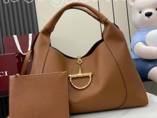 ‎837466-2 グッチ バッグ コピー 25新作 GUCCI 〔グッチ ソフトビット〕マキシ レディース ショルダーバッグ 4色可選択 ブラウン