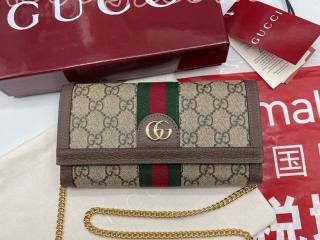 772309 96IWG 8745 グッチ 財布 コピー GUCCI 25新作 〔オフィディア〕チェーンウォレット レディース 二つ折り財布