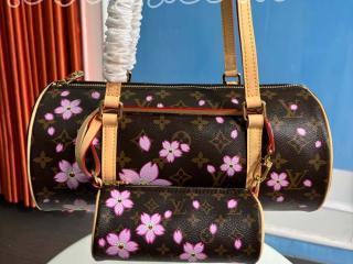 M13097 ルイヴィトン モノグラム バッグ スーパーコピー 「LOUIS VUITTON」 25新作 LV × TM パピヨン MM レディース ショルダーバッグ