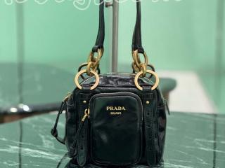 1BB137-3 プラダ バッグ スーパーコピー 25新作 PRADA プラダ ダングル レザー トップハンドル ミニバッグ レディース ショルダーバッグ