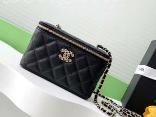 AP4530-1 シャネル バッグ コピー 25新作 CHANEL ロング ヴァニティケース シャイニー グレインド カーフスキン & ストラス ショルダーバッグ 5色可選択