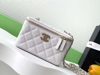 AP4530-2 シャネル バッグ スーパーコピー 25新作 CHANEL ロング ヴァニティケース シャイニー グレインド カーフスキン & ストラス ショルダーバッグ 5色可選択