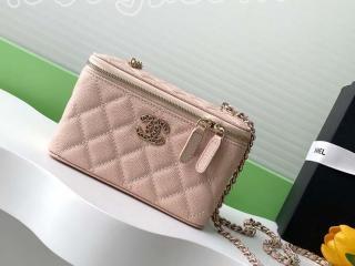 AP4530-3 シャネル バッグ コピー 25新作 CHANEL ロング ヴァニティケース シャイニー グレインド カーフスキン & ストラス ショルダーバッグ 5色可選択