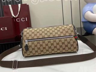 834455 FAEPT 9753 グッチ バッグ コピー GUCCI 25新作 GGキャンバス スモール シリンダーバッグ メンズ ショルダーバッグ
