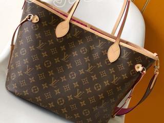 M12257 ルイヴィトン モノグラム バッグ コピー 「LOUIS VUITTON」 25新作 ネヴァーフル･インサイドアウト MM レディース トートバッグ ローズ ポンディシェリ