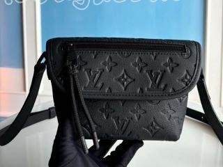 M12636 ルイヴィトン モノグラム･シャドウ バッグ コピー 「LOUIS VUITTON」 25新作 パルス･ウェアラブル ウォレット メンズ ショルダーバッグ ブラック