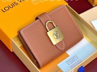 M12148 ルイヴィトン 財布 コピー 「LOUIS VUITTON」 25新作 ポルトフォイユ･ロウキー･コンパクト レディース 二つ折り財布 コニャック
