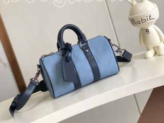 M14681 ルイヴィトン モノグラム･ヘリテージ バッグ スーパーコピー 「LOUIS VUITTON」 25新作 キーポル･バンドリエール 25 メンズ ショルダーバッグ ブルー