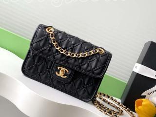 AS4797-1 シャネル バッグ スーパーコピー CHANEL 25年春夏 ミニ フラップ バッグ メタリック ブレード カーフスキン ショルダーバッグ 3色可選択
