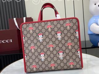 605614 FADWJ 9742 グッチ バッグ コピー 25新作 GUCCI 〔チルドレンズ〕GG プリント トートバッグ レディースバッグ