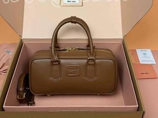 5BB148-2 ミュウミュウ バッグ コピー 25新作 MIUMIU アルカディ レザー バッグ レディース ハンドバッグ