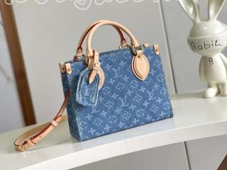 M14633 ルイヴィトン モノグラム･デニム バッグ コピー 「LOUIS VUITTON」 25新作 オンザゴー PM レディース トートバッグ