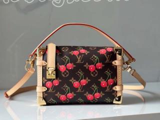 M14278 ルイヴィトン モノグラム･チェリー バッグ コピー 「LOUIS VUITTON」 25新作 LV × TM サイドトランク MM レディース ショルダーバッグ