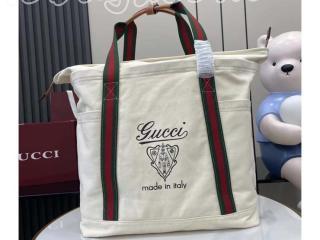 816863 FAD78 9042 グッチ バッグ スーパーコピー 25新作 GUCCI プリント キャンバス ラージ トートバッグ オフホワイト