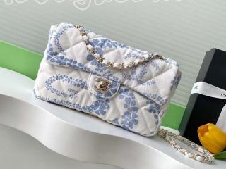 AS5454-1 シャネル バッグ コピー CHANEL 25新作 ココ ビーチ コレクション フラップ バッグ プリント デニム レディース ショルダーバッグ 3色可選択