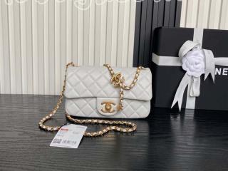 AS5759-1 シャネル バッグ スーパーコピー 25新作 CHANEL ミニ フラップ バッグ シャイニー ラムスキン ショルダーバッグ