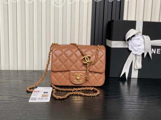 AS5758-1 シャネル バッグ スーパーコピー 25新作 CHANEL ミニ フラップ バッグ シャイニー ラムスキン ショルダーバッグ