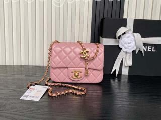 AS5758-2 シャネル バッグ コピー 25新作 CHANEL ミニ フラップ バッグ シャイニー ラムスキン ショルダーバッグ