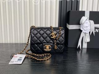 AS5758-4 シャネル バッグ コピー 25新作 CHANEL ミニ フラップ バッグ シャイニー ラムスキン ショルダーバッグ