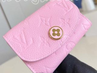 M14507 ルイヴィトン モノグラム・アンプラント 財布 コピー 「LOUIS VUITTON」 25新作 ポルトモネ・ロザリ レディース 二つ折り財布 Candy Pink