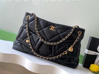 AS5740-B22139-94305 シャネル バッグ スーパーコピー CHANEL 25/26年秋冬 コレクション ショッピング バッグ シャイニー ラムスキン ショルダーバッグ