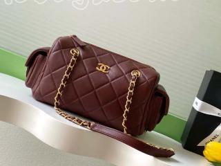 AS5792-3 シャネル バッグ コピー CHANEL 25/26年秋冬 コレクション スモール ボーリング バッグ ラムスキン レディース ショルダーバッグ