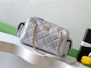 AS5792-5 シャネル バッグ コピー CHANEL 25/26年秋冬 コレクション スモール ボーリング バッグ ラムスキン レディース ショルダーバッグ