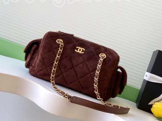 AS5792-8 シャネル バッグ スーパーコピー CHANEL 25/26年秋冬 コレクション スモール ボーリング バッグ ツイード レディース ショルダーバッグ