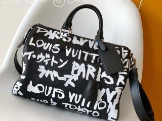 M26175 ルイヴィトン バッグ スーパーコピー ｢LOUIS VUITTON｣ 25新作 スピーディ P9 バンドリエール 30 スクリブル レディース ショルダーバッグ