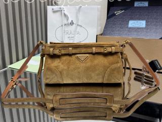 1BH215-01 プラダ バッグ スーパーコピー 25新作 PRADA Bonnie ボニー スモール スエード ショルダーバッグ