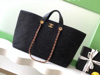 AS5853-B22152-U4336 シャネル バッグ コピー CHANEL 25/26年秋冬 コレクション マキシ ショッピング バッグ ウール ショルダーバッグ