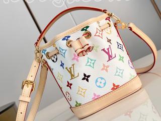 M27493 ルイヴィトン モノグラム･マルチカラー バッグ スーパーコピー ｢LOUIS VUITTON｣ 26新作 LV × TM ナノ・ノエ ショルダーバッグ