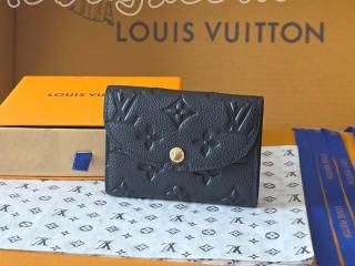 M29455 ルイヴィトン モノグラム・アンプラント 財布 スーパーコピー ｢LOUIS VUITTON｣ 26新作 ポルトモネ･ロザリ 二つ折り財布 ノワール