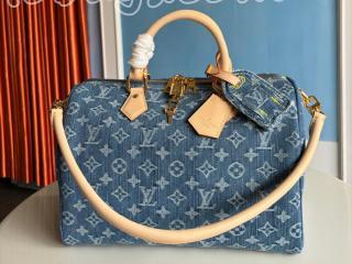 M14430 ルイヴィトン モノグラム･デニム バッグ コピー ｢LOUIS VUITTON｣ 26新作 スピーディ･ソフト 30 レディース ショルダーバッグ