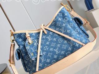 M28287 ルイヴィトン モノグラム･デニム バッグ コピー ｢LOUIS VUITTON｣ 26新作 キャリーオール･カーゴ PM ショルダーバッグ ブルーデニム