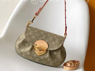 M27210 ルイヴィトン モノグラム･デニム バッグ スーパーコピー ｢LOUIS VUITTON｣ 26新作 サンセット ショルダーバッグ カーキデニム