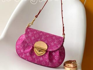 M28291 ルイヴィトン モノグラム･デニム バッグ コピー ｢LOUIS VUITTON｣ 26新作 サンセット ショルダーバッグ フューシャデニム
