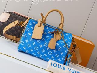 M24424 ルイヴィトン モノグラム・パターン バッグ スーパーコピー ｢LOUIS VUITTON｣ 26新作 スピーディ P9 バンドリエール 25 ショルダーバッグ ブルー
