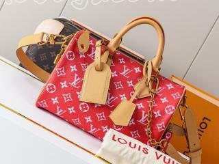 M24425 ルイヴィトン モノグラム・パターン バッグ コピー ｢LOUIS VUITTON｣ 26新作 スピーディ P9 バンドリエール 25 ショルダーバッグ レッド