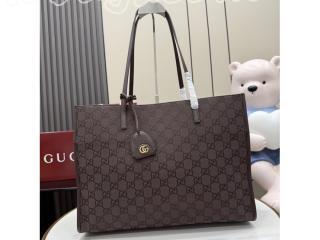 875056-3 グッチ バッグ コピー GUCCI 26新作 サンド＆ダークブラウン GGキャンバス チャーム付き ラージ トートバッグ