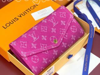 M28280 ルイヴィトン モノグラム・デニム 長財布 コピー ｢LOUIS VUITTON｣ 26新作 ポルトフォイユ･サラ レディース 二つ折り財布