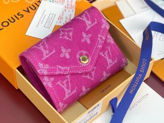 M27707 ルイヴィトン モノグラム・デニム 財布 コピー ｢LOUIS VUITTON｣ 26新作 ポルトフォイユ･ヴィクトリーヌ レディース 三つ折り財布