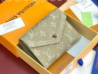 M27707G ルイヴィトン モノグラム・デニム 財布 スーパーコピー ｢LOUIS VUITTON｣ 26新作 ポルトフォイユ･ヴィクトリーヌ レディース 三つ折り財布