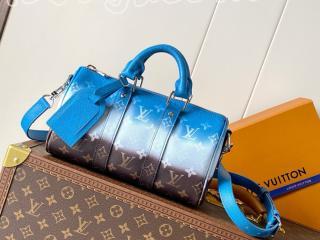 M28026 ルイヴィトン モノグラム バッグ スーパーコピー 「LOUIS VUITTON」 26新作 キーポル・バンドリエール 25 ショルダーバッグ ブルー