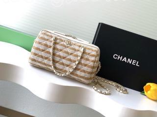 AP4986-1 シャネル バッグ スーパーコピー CHANEL 25/26年 クルーズ コレクション ショー チェーン クラッチ バッグ プリント ファブリック ショルダーバッグ